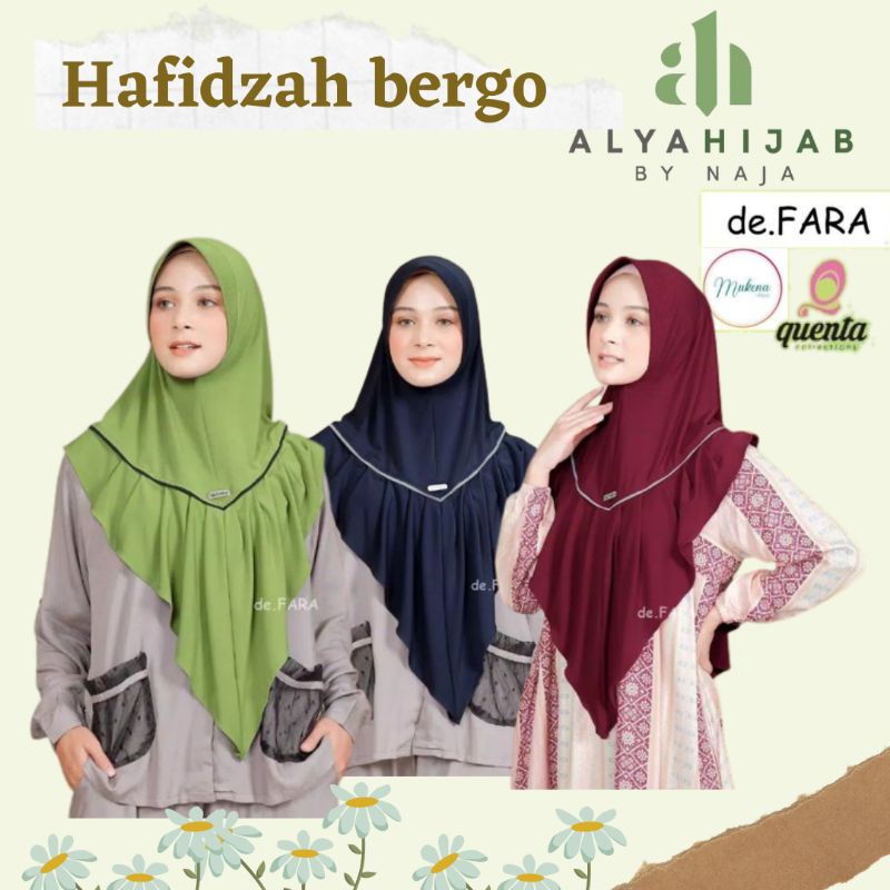 Hijab instan defara id hafidzah bergo Jersey premium terlaris |jilbab Alya hijab by naja pasmina