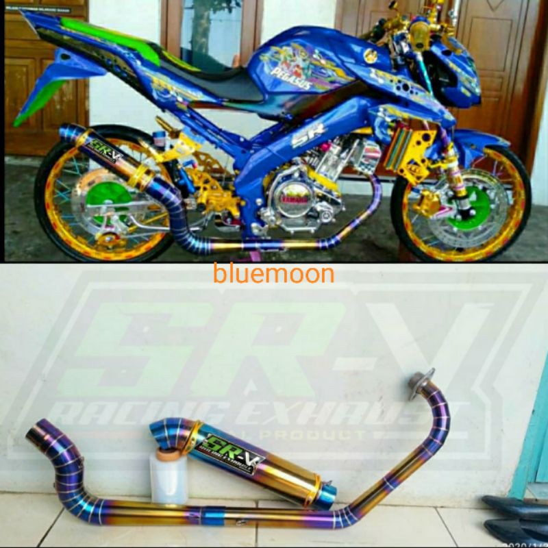 Knalpot racing vixion old/nvl/nva satria fu/injeksi leher kanan cobra original SRV bukan kou