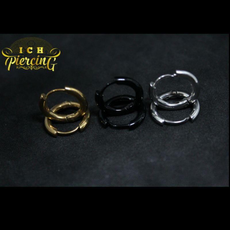 ANTING HOOPS PREMIUM MFS TITANIUM ANTI KARAT RING COWO CEWE PRIA WANITA FASHION SIMPLE 3 VARIASI