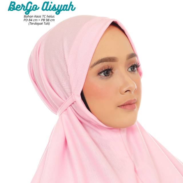 HIJAB DEWASA MUSLIMAH TALI _ BERGO AISYAH BAHAN KAOS TC PREMIUM _ BEST SELLER BISA COD