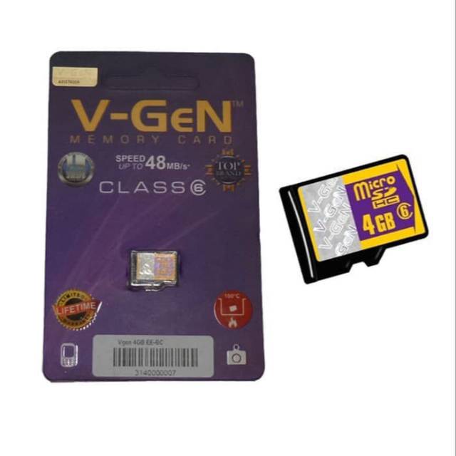 Memory Micro SD Card V-GEN (CLASS 6)