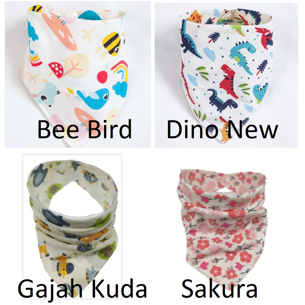 Bib / SLABBER SEGITIGA Bayi / Slaber Handuk Air Liur Bahan Katun Lucu &amp; Nyaman digunakan LC