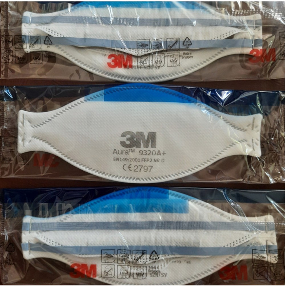 MASKER 3M Aura 9320A+ FFP2 setara N95 1 BOX ISI 20 pcs ORIGINAL 100%