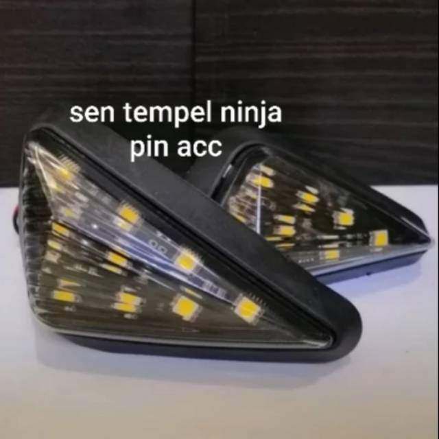 Sen Tempel Segitiga LED kymoto Buat R15 V3/Cbr150r/Gsx150/Ninja250 Karbu/Ninja250 Rr Mono