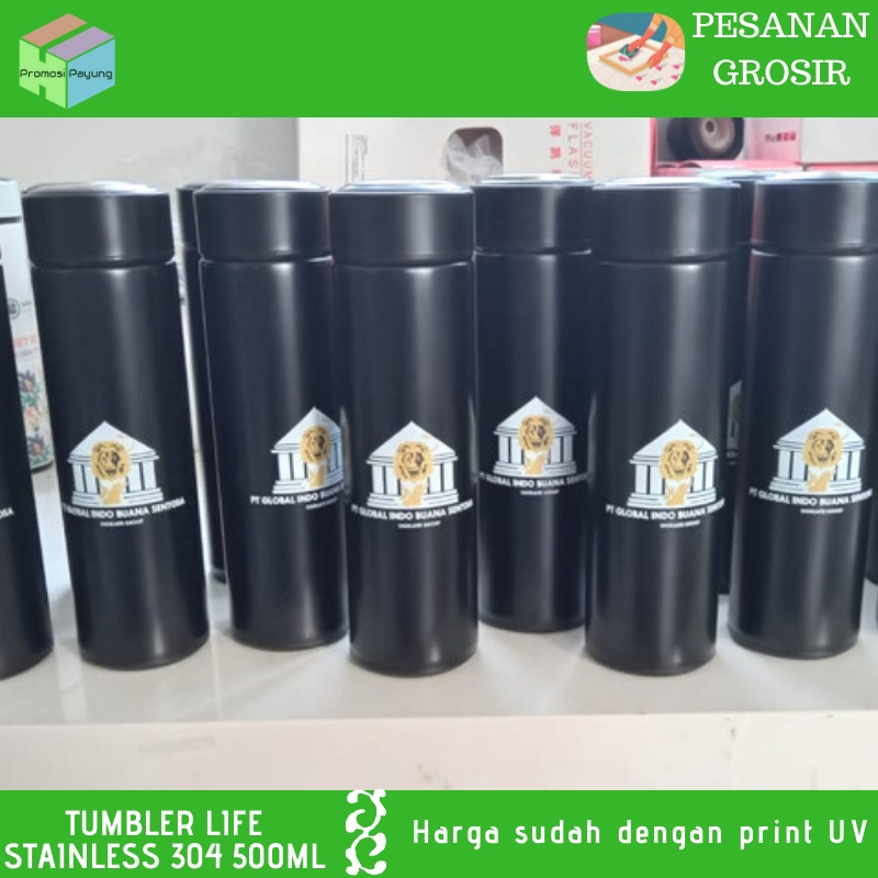 CUSTOM ECERAN DAN GROSIR TERMOS TUMBLER LIFE SAKURA 500ML PRINT UV full colour souvenir