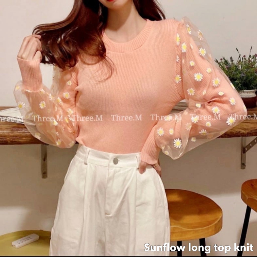 Sunflow long top knit -Thejanclothes