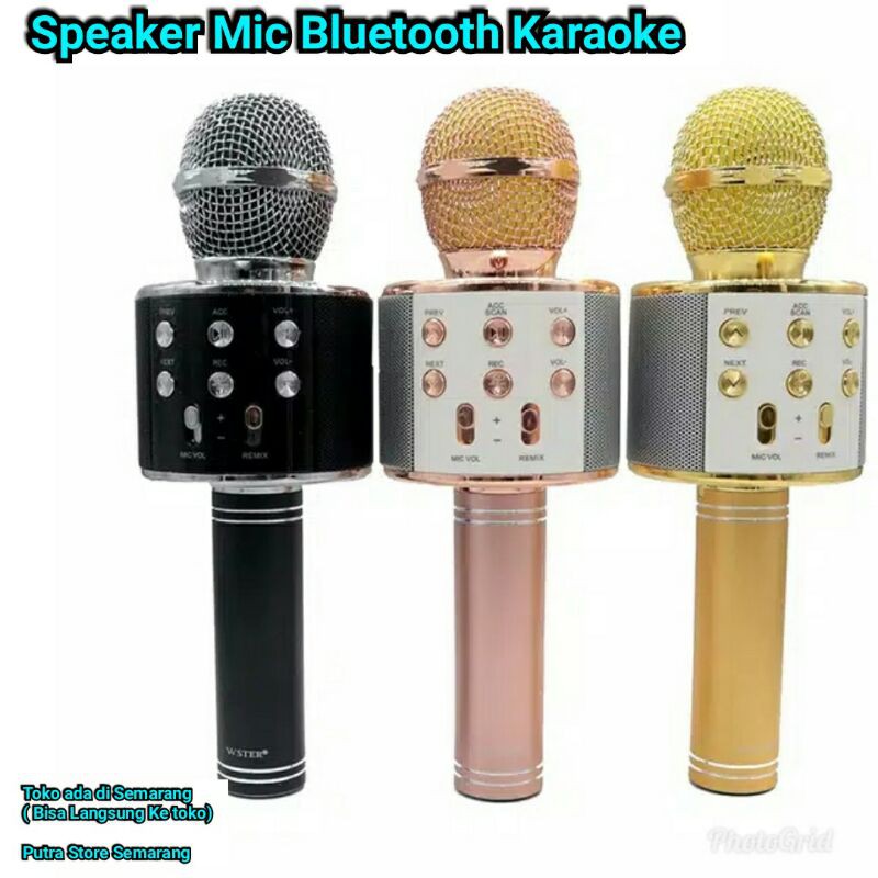 Speaker Mic bluetooth Mic karaoke Mik WS858 Portable