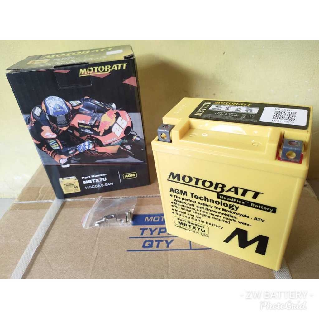 Aki Motor CBR 150 , CBR 250, R25, GSX 250 MOTOBATT MBTX7U 8Ah AKI KERING