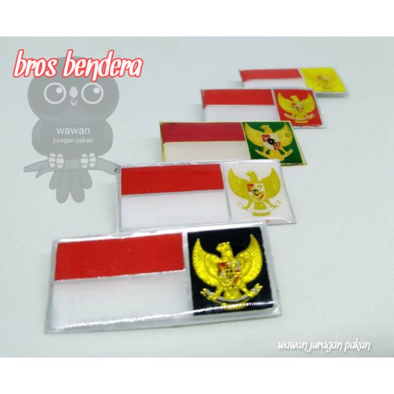 PIN MERAH PUTIH CEMITI BROS BENDERA ACESORIS PIN