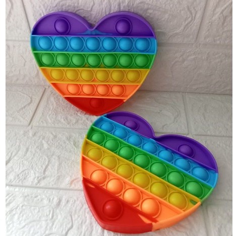 [BISA COD] MAINAN POP IT MURAH RAINBOW UNICORN MAINAN POP IT GELEMBUNG MAINAN ANAK POPIT Push Pop It-POP IT ILOVEYOU