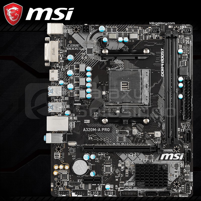 Motherboard AMD MSI A320M-A PRO (AM4, A320, DDR4)