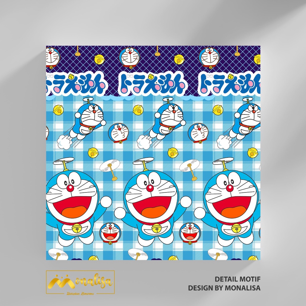 Monalisa Premium Sarung kasur Uk 90/100/120 T 15/20 - Doraemon Fly