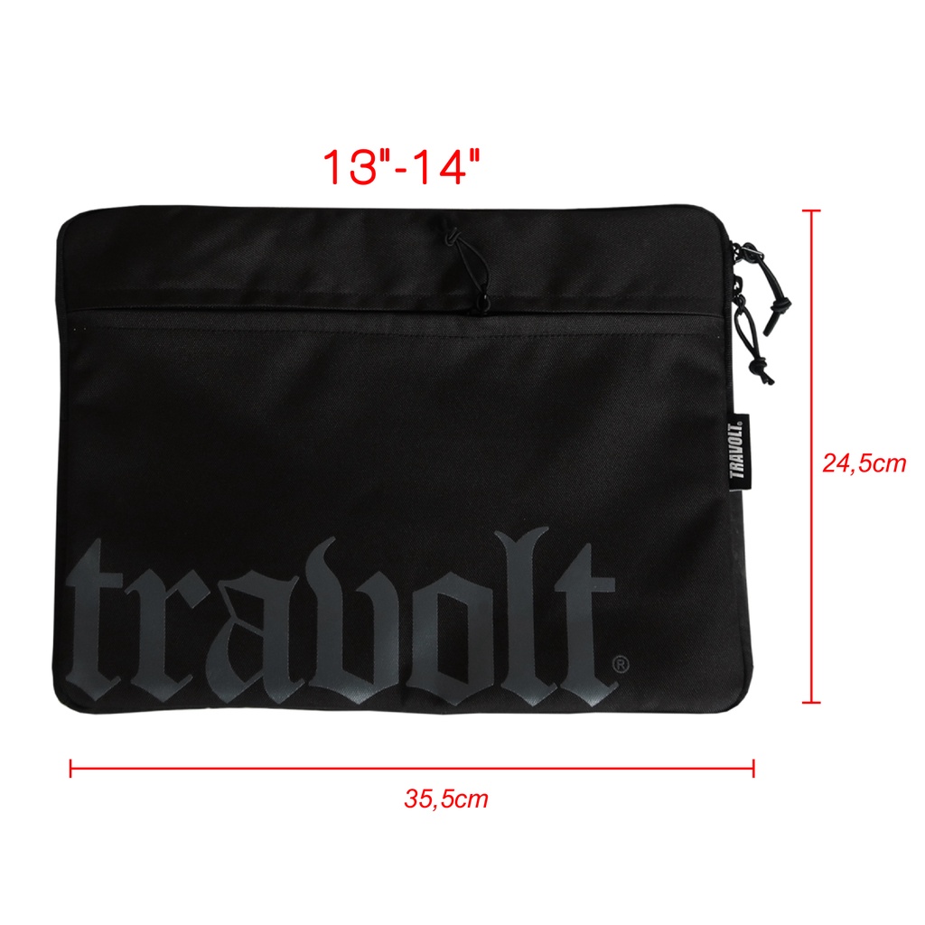 Laptop Case - Travolt - Tempat Laptop - Tas Laptop - Navy - Black - Peach