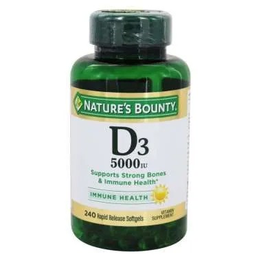 Nature's Bounty Vitamin D3 5000IU 240 capsules