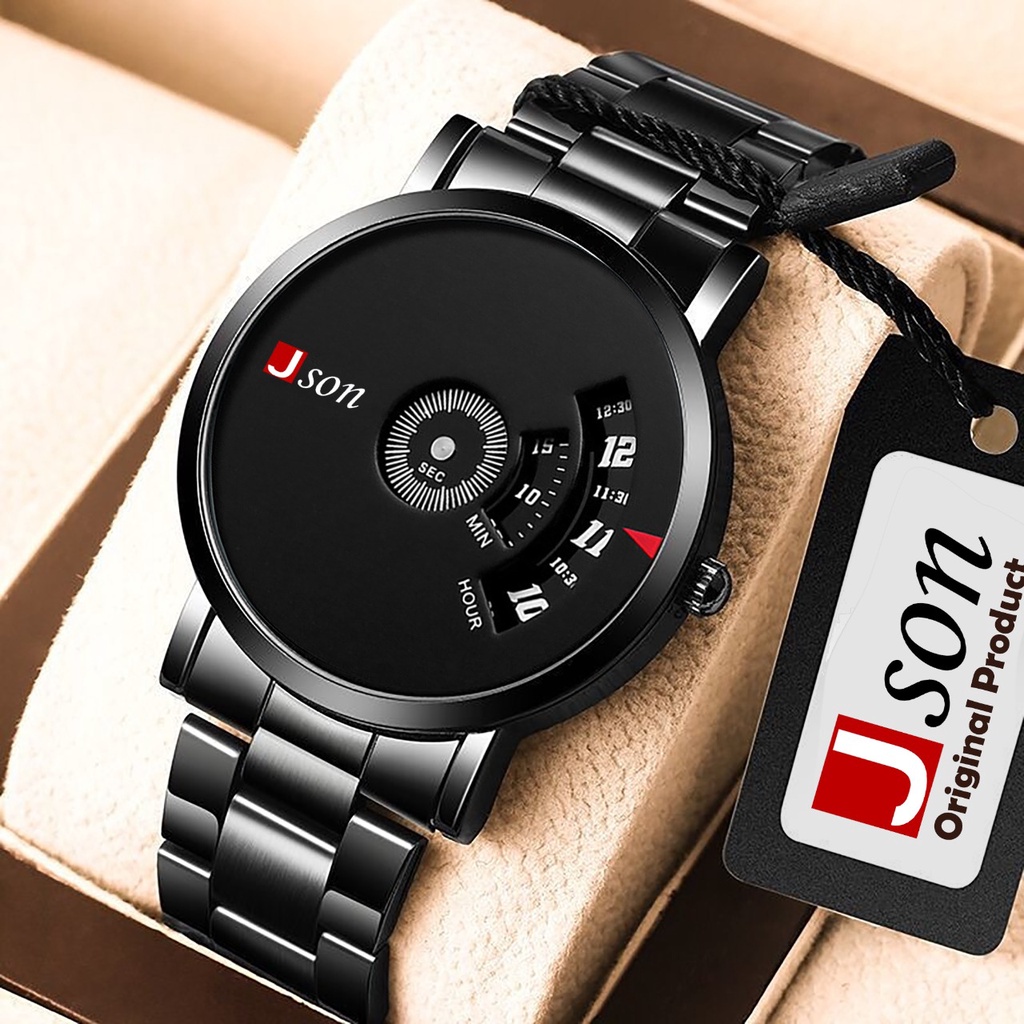 Jam Tangan Pria Dewasa Terbaru 2022 JSON ORIGINAL Kualitas Terbaik Tahan Air Tahan Baret Full Stainl
