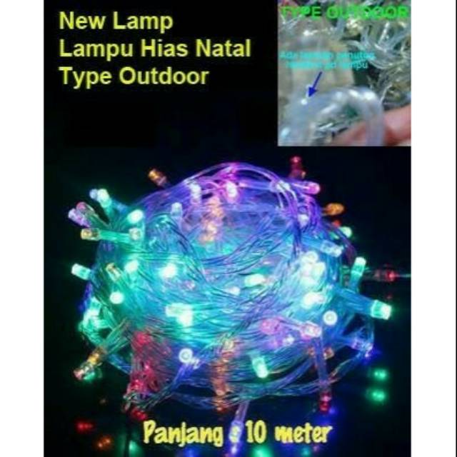 TUMBLR LIGHT LAMPU NATAL RGB RAINBOW 9 METER