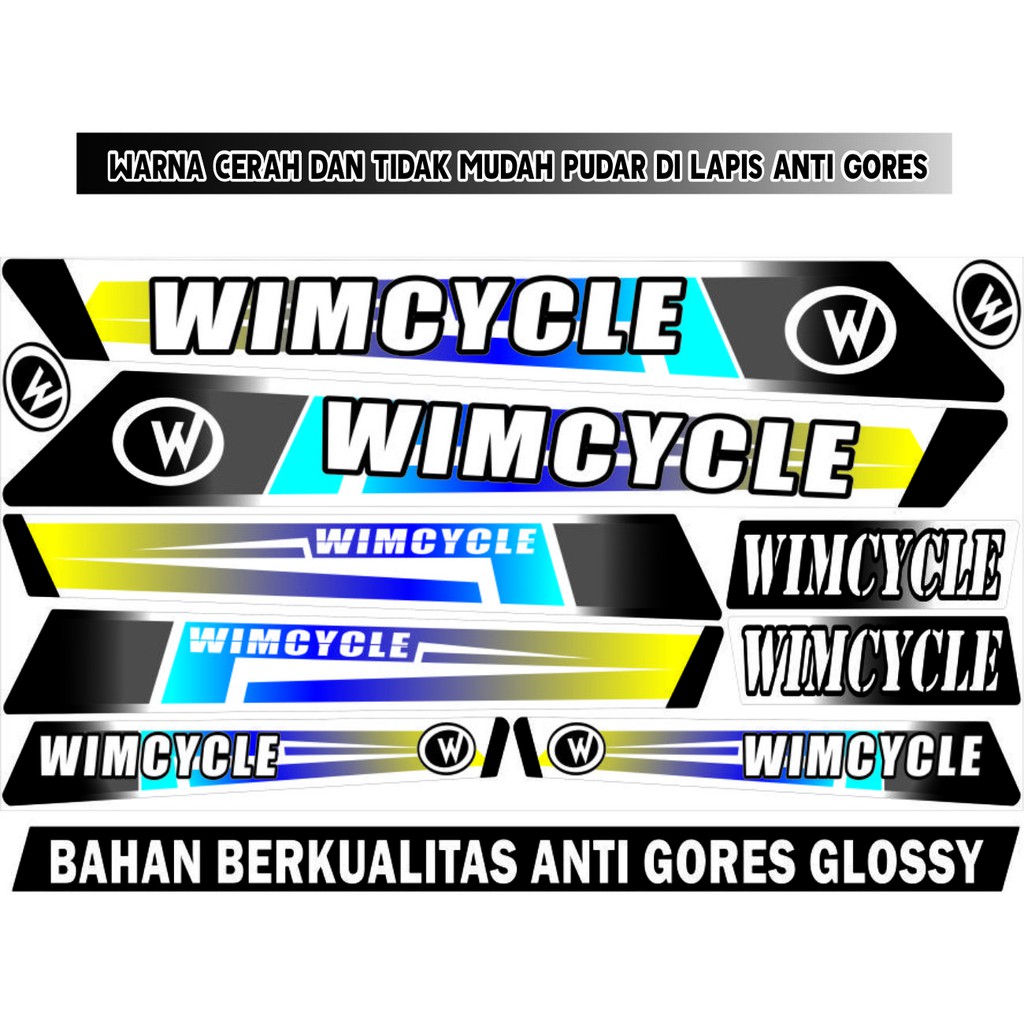 STRIPING STIKER WIMCYCLE VARIASI SEPEDA CUSTOM STIKER