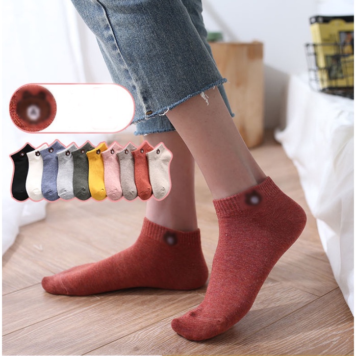Gratis Ongkir - K351 Kaos Kak Beruang / Kaos Kaki Ankle Cute / Socks / Short Socks/ Sepatu-2