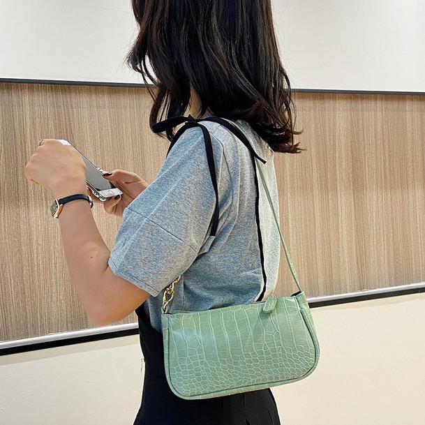 Amadela Story - Shoulder Bag Wanita Tas Bahu Wanita Tas Korea Fashion Import Tas Rantai Croco