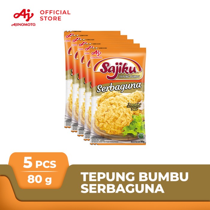 

MURAH SAJIKU® Tepung Bumbu Serba Guna 80g (5 pcs)