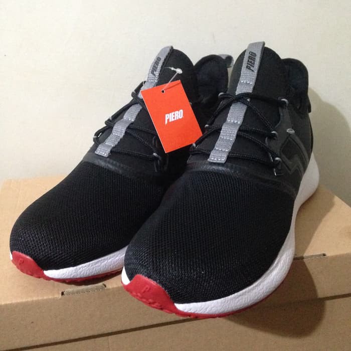 Sepatu Casual Original Piero Terraflex Evo Black Red White