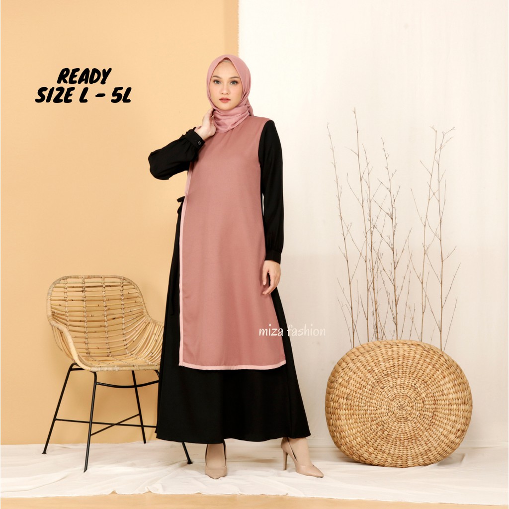 GAMIS JUMBO SYAR'I BUSUI FRIENDLY POLOS CASUAL MOSCREPE LD UP TO 120 130 140 PREMIUM KIMORA