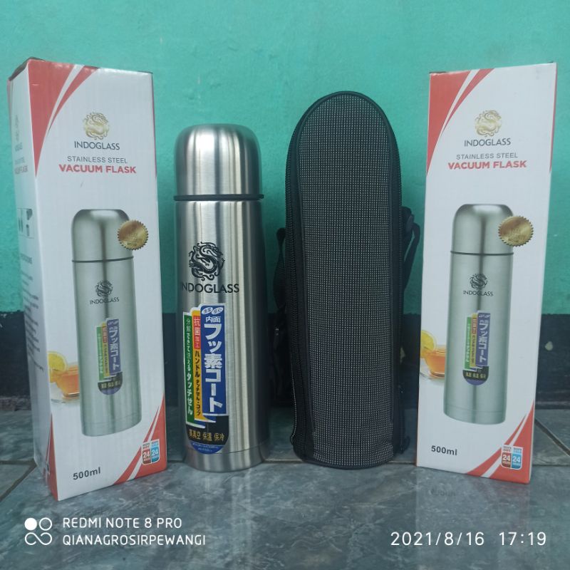 Termos air panas tremos stainless still 500ml free tas termos air panas polos