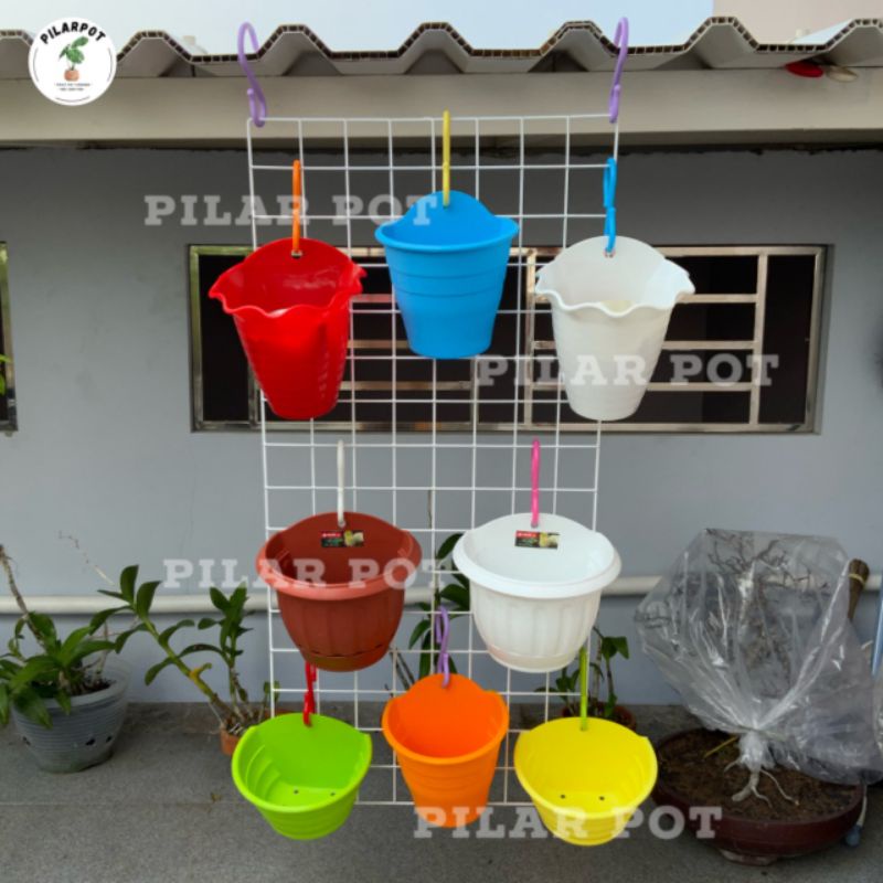 gantungan NKT plastik S kaitan pot bunga bahan tebal - pack isi 10 pcs