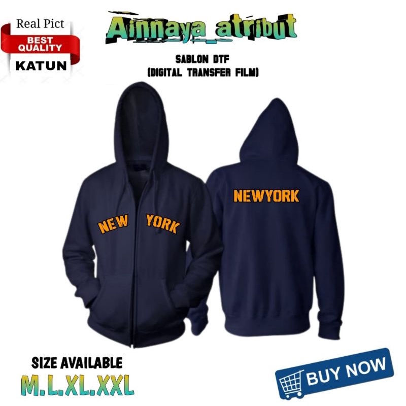 JAKET HOODIE JAKET ZIPER PRIA/WANITA JAKET NEWYORK