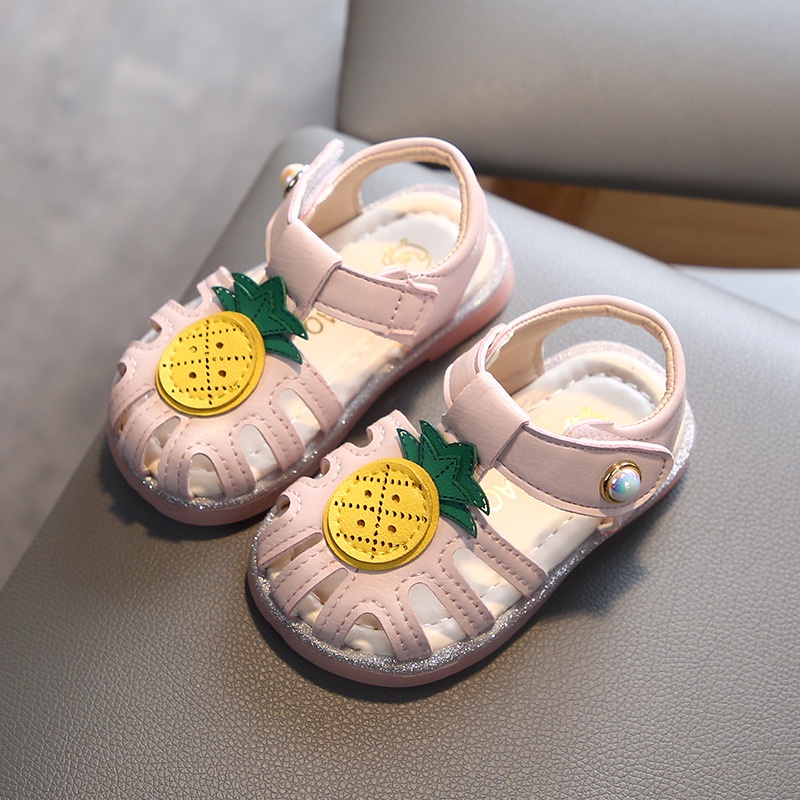 R11 NEW Sepatu sandal anak motif nanas/ sepatu flat bayi dan anak kualitas premium