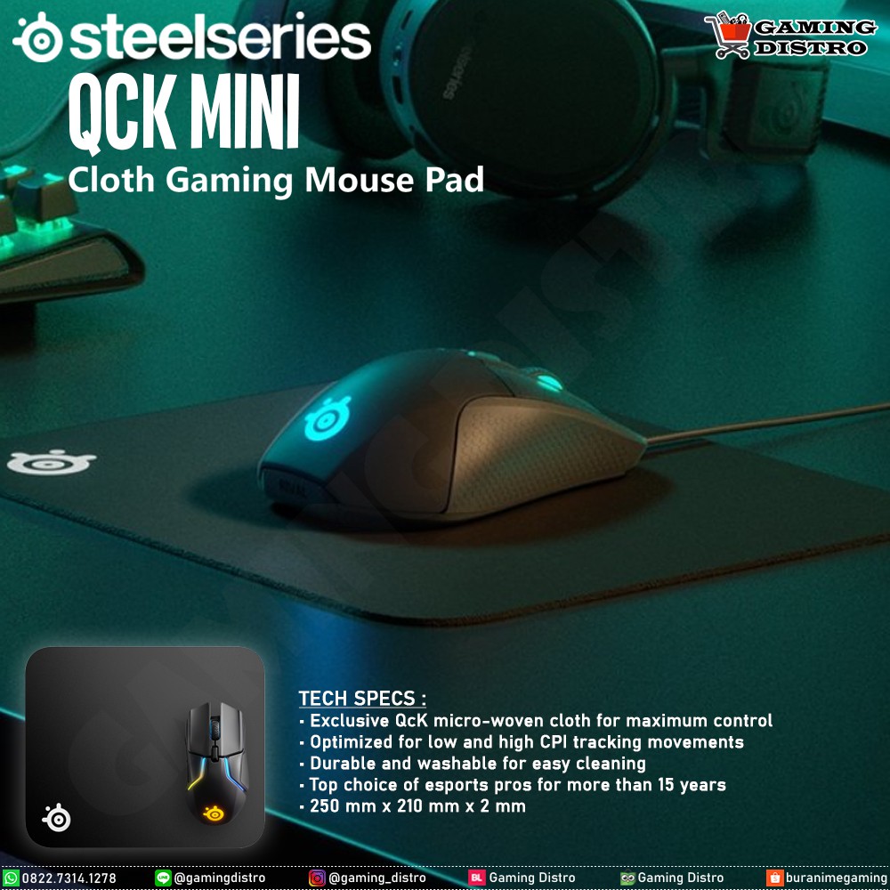Mousepad Steelseries QCK Mini Small - Steelseries Mousepad QcK Mini Small
