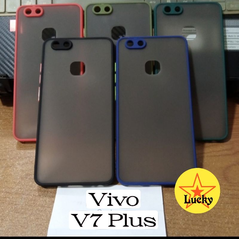 My Choice Case Vivo V7 Plus Dove Black Hybrid Transparan