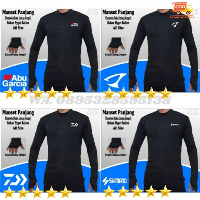 Jersey mancing da iwa baselayer lengan panjang manset kaos lengan panjang sepeda manset gunung