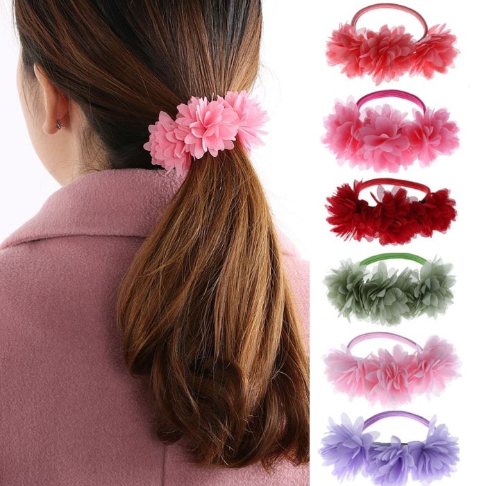Karet Ikat Rambut Model Flower Bunga 1 PCS