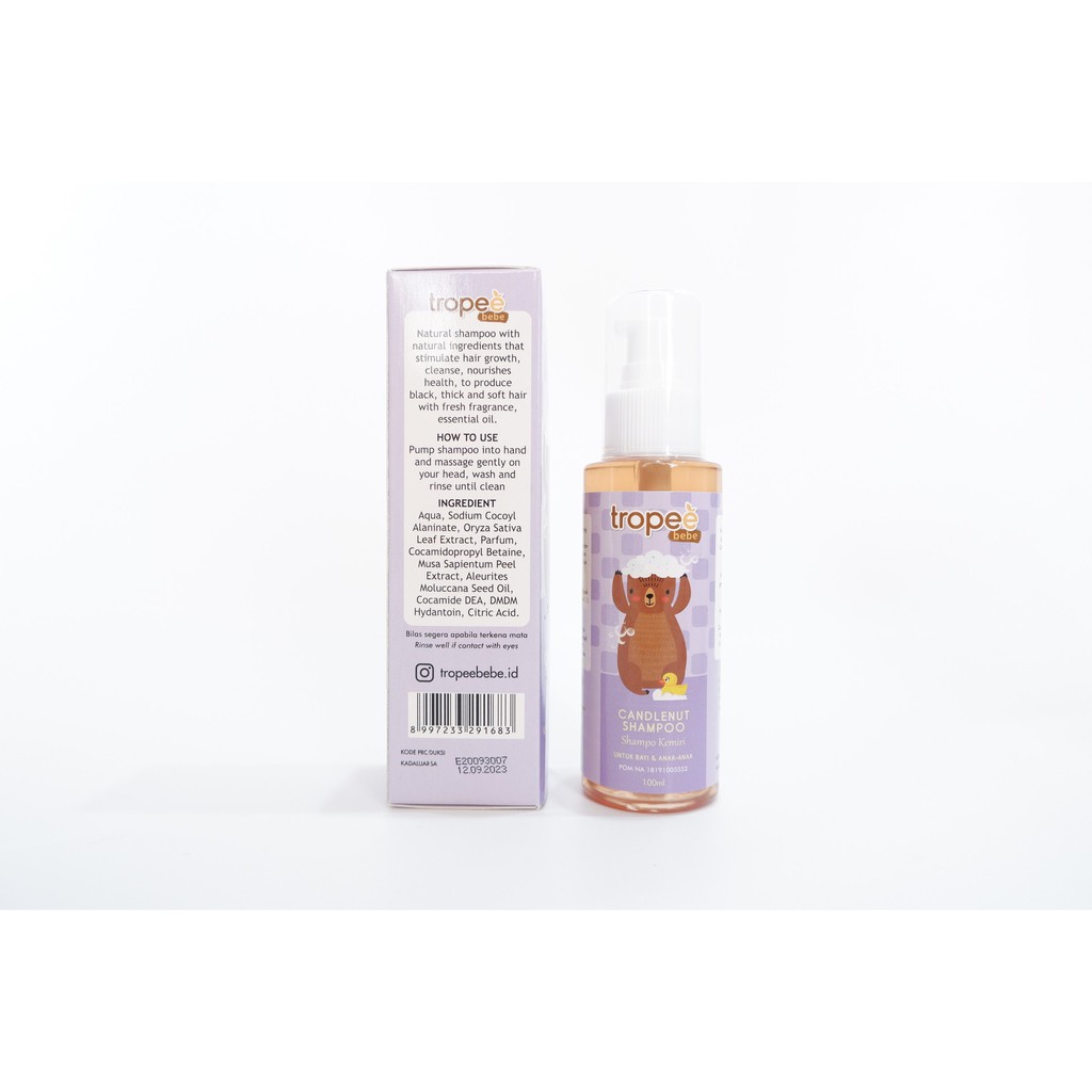 Tropee Bebe - Shampo Kemiri (Candlenut Shampoo) 100ml / REFILL 500 ML