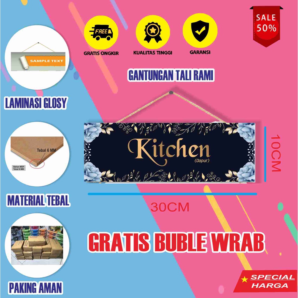 Dekorasi Dinding Pajangan Dinding Hiasan dinding shabby Chic Kitchen Aksesoris Dapur Unik Aesthetic