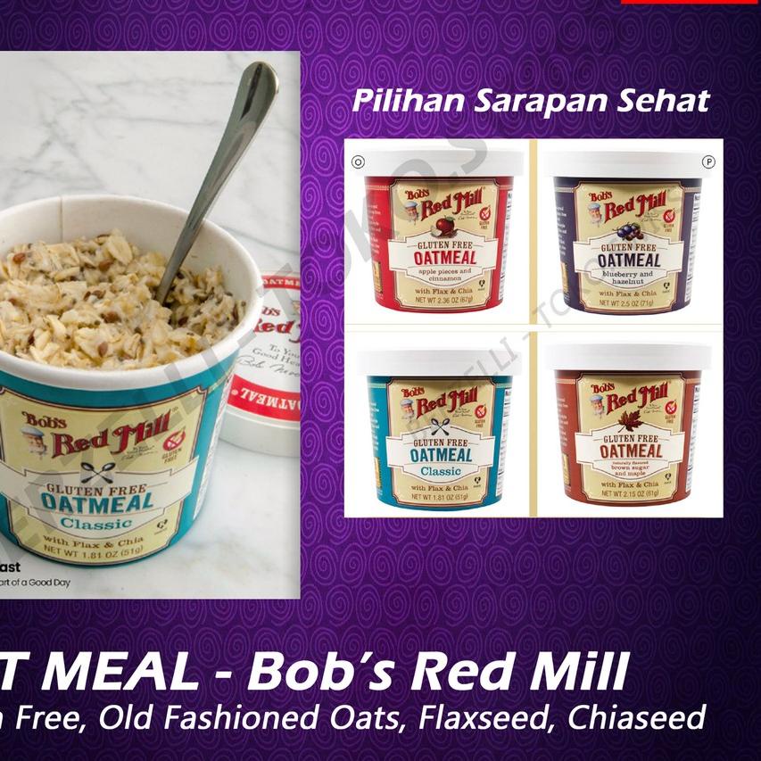 

DISKON !! 9.9 Oat Meal Bob’s Red Mill Gluten Free Old Fashioned Oats Flaxseed Chiaseed Healthy Food [KODE 204]