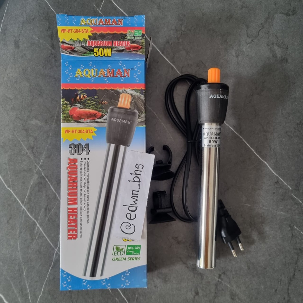 Heater Stainless penghangat aquarium 50 watt