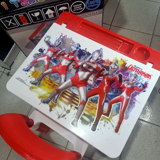 Meja Belajar Anak + Kursi Set Akako Plastik Original / Big Promo Fipistore90