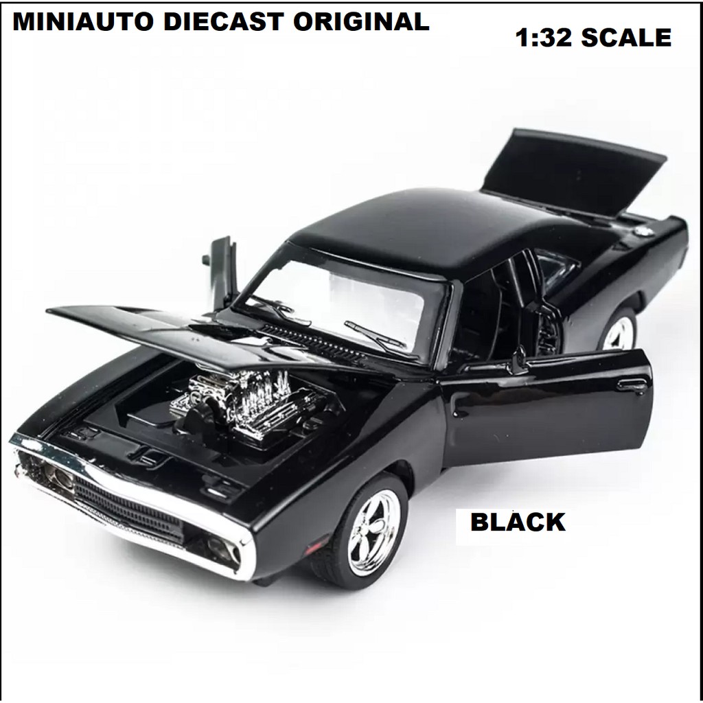 Diecast mobil Fast Furious Dodge Charger 1970 Miniauto Original 1:32 TOP MODEL METAL COLLECTION