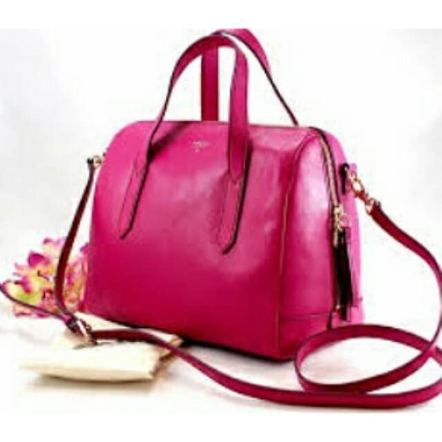 Fossil sydney satchel fushia