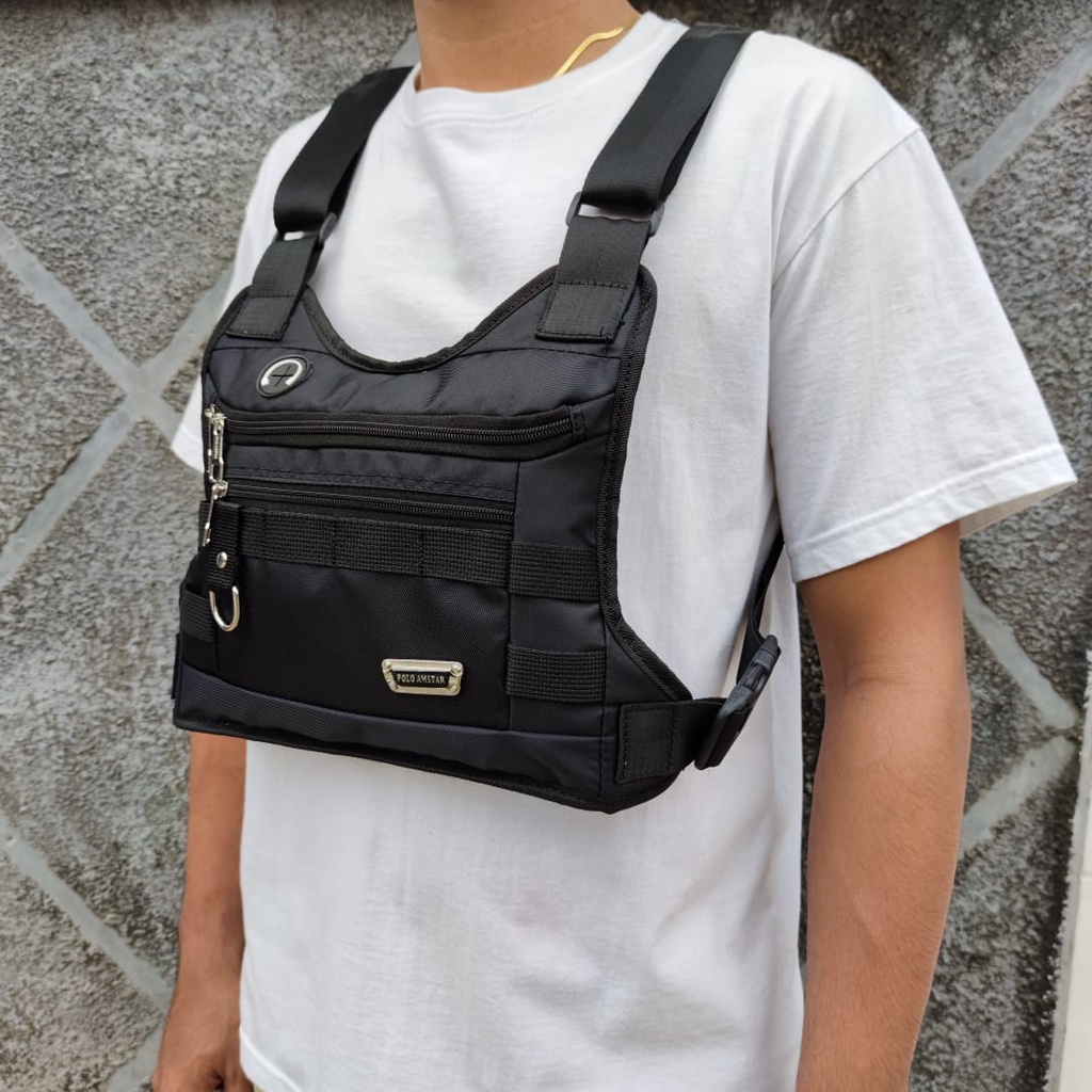 Chest Bag Chest Rig Bag Tas Dada Tas Rompi Tas Sepeda Tas Selempang Dada Pria