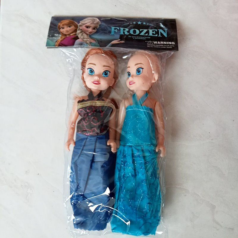 V1-04 Boneka Frozen Elsa Anna 2 PC Ukuran Tinggi 25cm