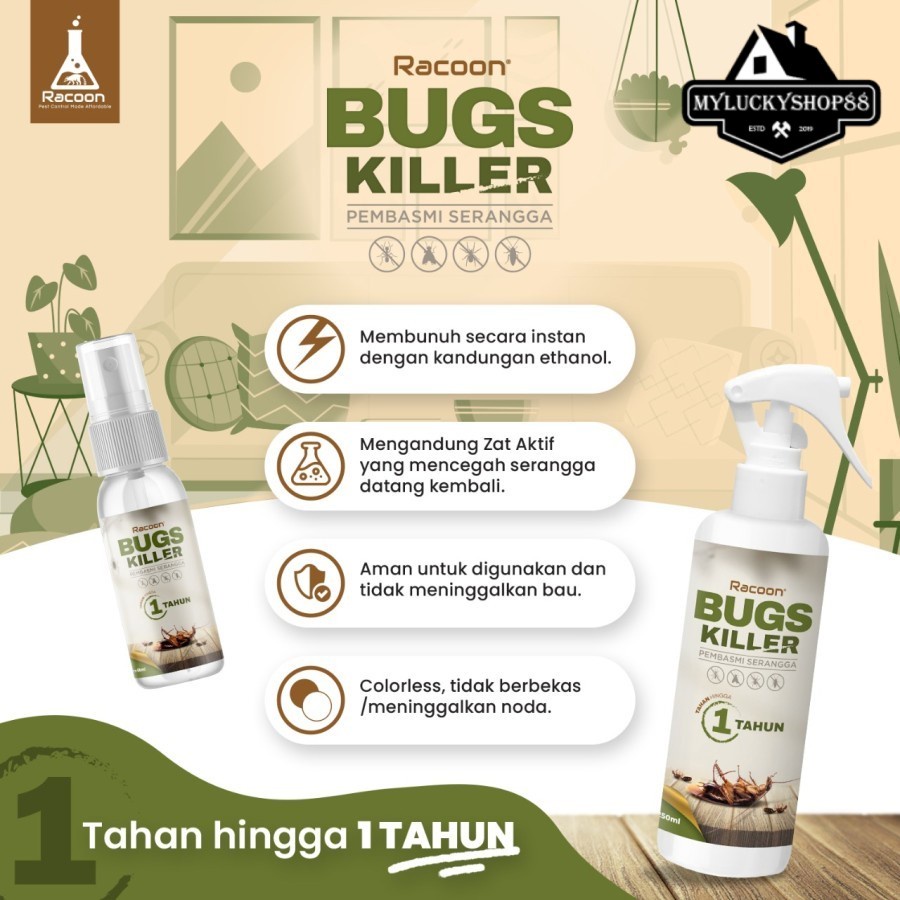 Racoon Bugs Killer Spray Semprotan Pembasmi Pengusir Serangga