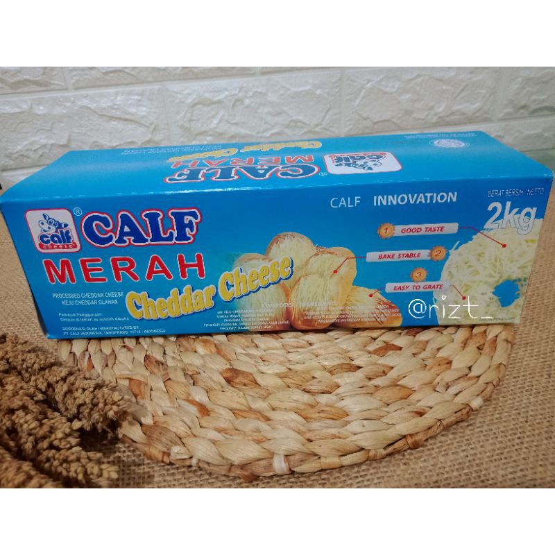 

JUAL CALF MERAH Cheddar Cheese Kemasan 2 Kg