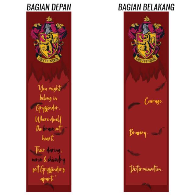 

Bookmark Gryffindor Two Sided Harry Potter