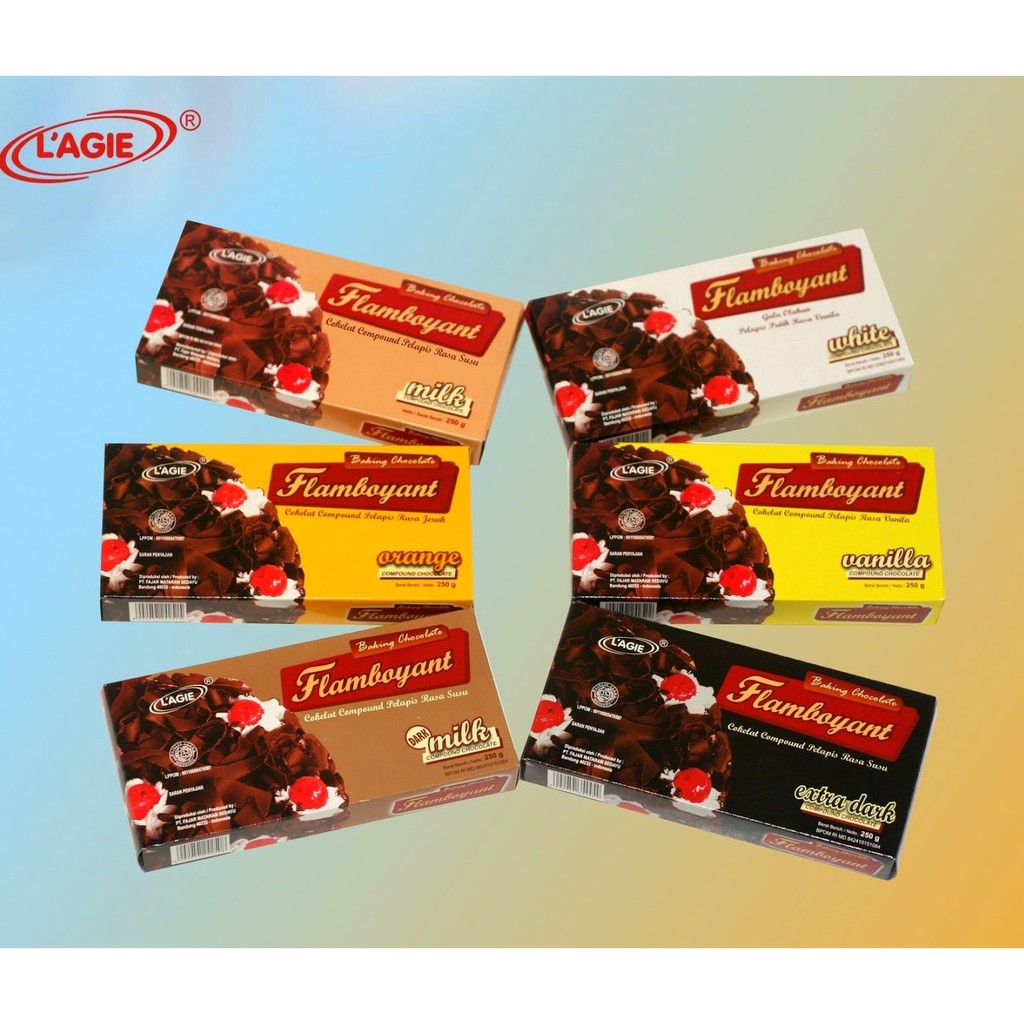 

Lagie Flamboyant baking chocolate / coklat warna compound 250gr