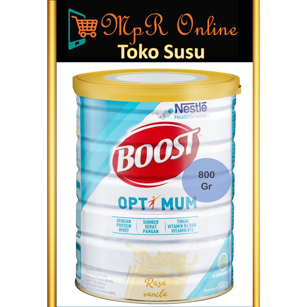 Nestle Nutren/Boost Optimum 800 gram Susu untuk usia 10 Tahun Sampai Lansia Susah Makan Rasa Vanila