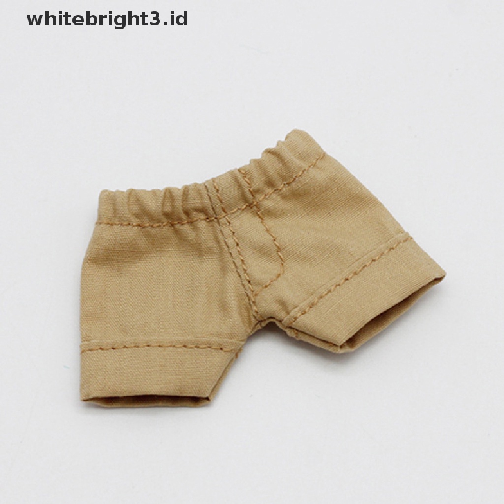 (whitebright3.id) Celana Pendek Jeans Untuk Aksesoris Boneka OB11 Skala 1: 12