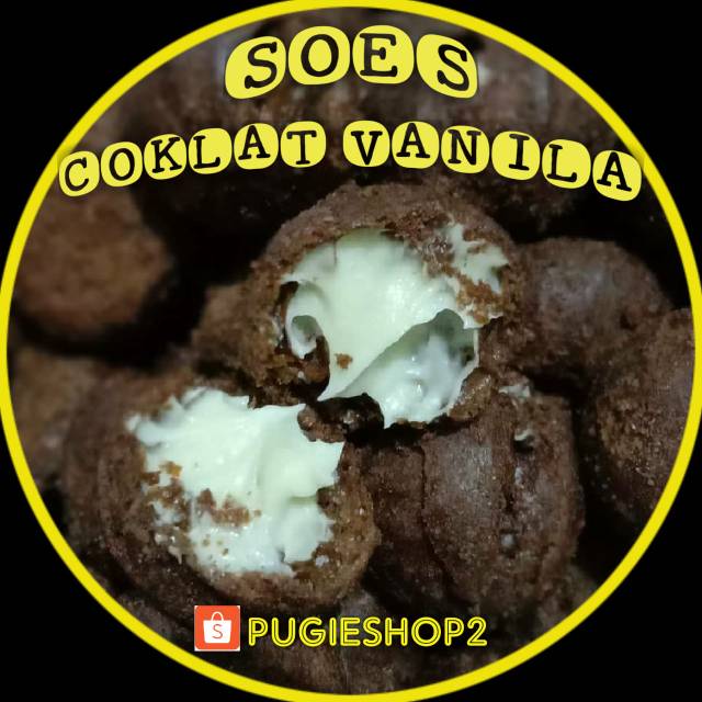 

Soes/ soes kering/soes coklat/soes vanila/ soes strawberry/soes coklat vanila/cemilan/cemilan kiloan